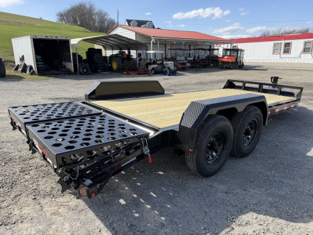 New 2026 Belmont 16' (13+3) HD Lo Pro Equipment Trailer w/ Full Width Wedge Ramps