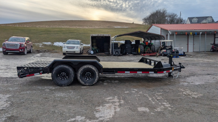 New 2026 Belmont 16' (13+3) HD Lo Pro Equipment Trailer w/ Full Width Wedge Ramps
