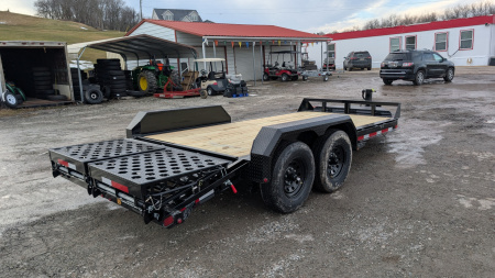 New 2026 Belmont 16' (13+3) HD Lo Pro Equipment Trailer w/ Full Width Wedge Ramps