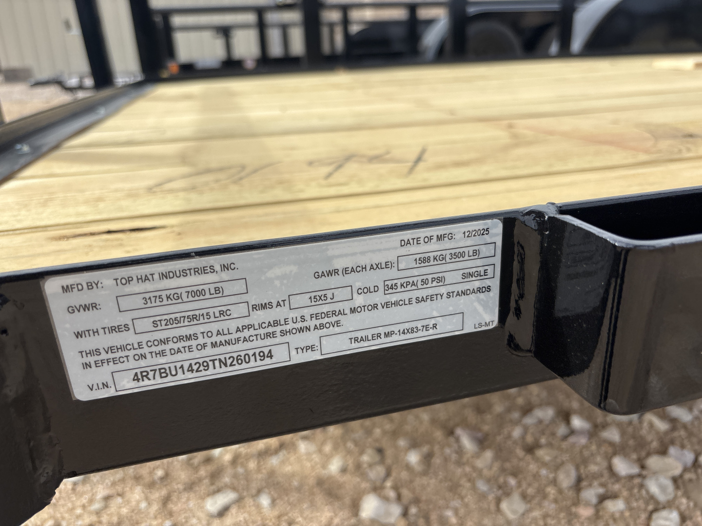 New 2026 Top Hat Trailers MP Utility Trailer