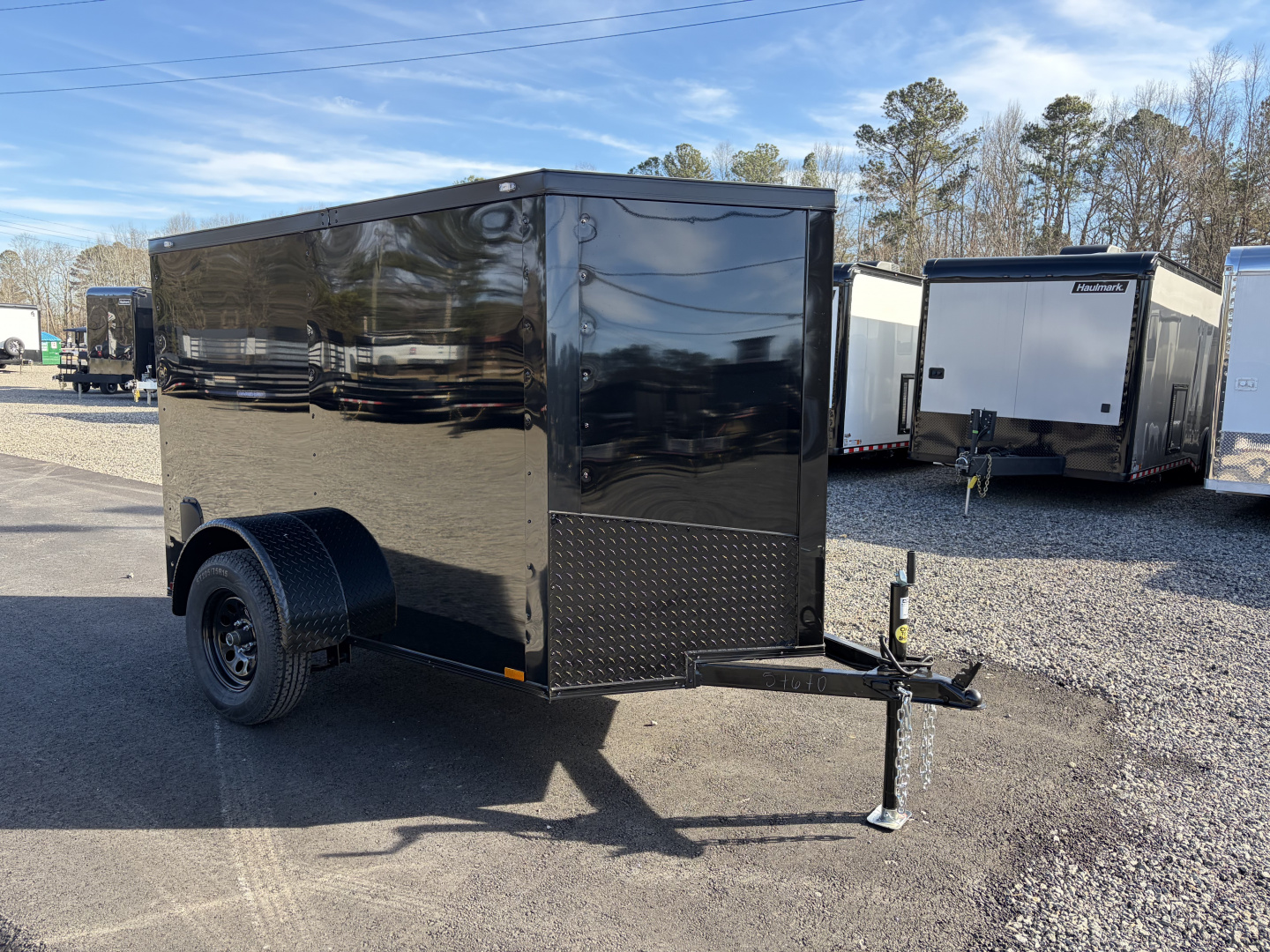 New 2026 Spartan 5X8 Pro-Series Enclosed Trailer, Side Door Barlock, Blackout Polycor, Stabledeck