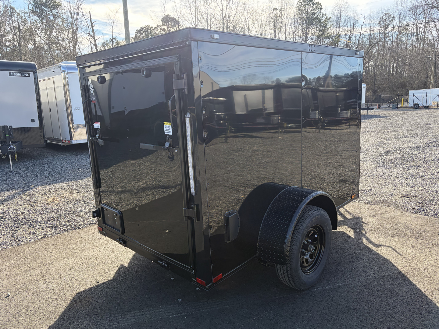New 2026 Spartan 5X8 Pro-Series Enclosed Trailer, Side Door Barlock, Blackout Polycor, Stabledeck