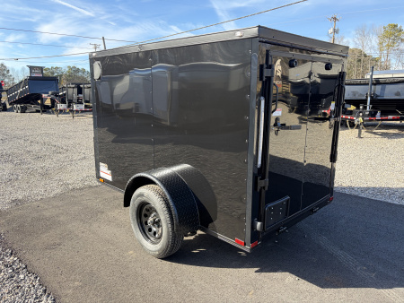 New 2026 Spartan 5X8 Pro-Series Enclosed Trailer, Side Door Barlock, Blackout Polycor, Stabledeck
