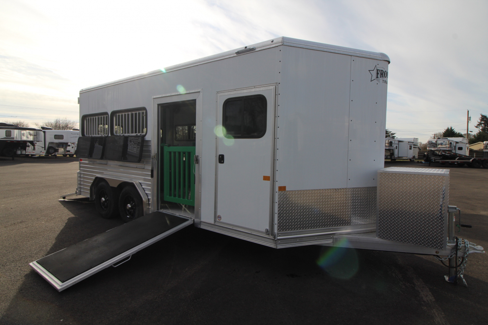 New 2026 Frontier Low Pro 8 x 16 FULLY LOADED 6 Pen Stock Trailer