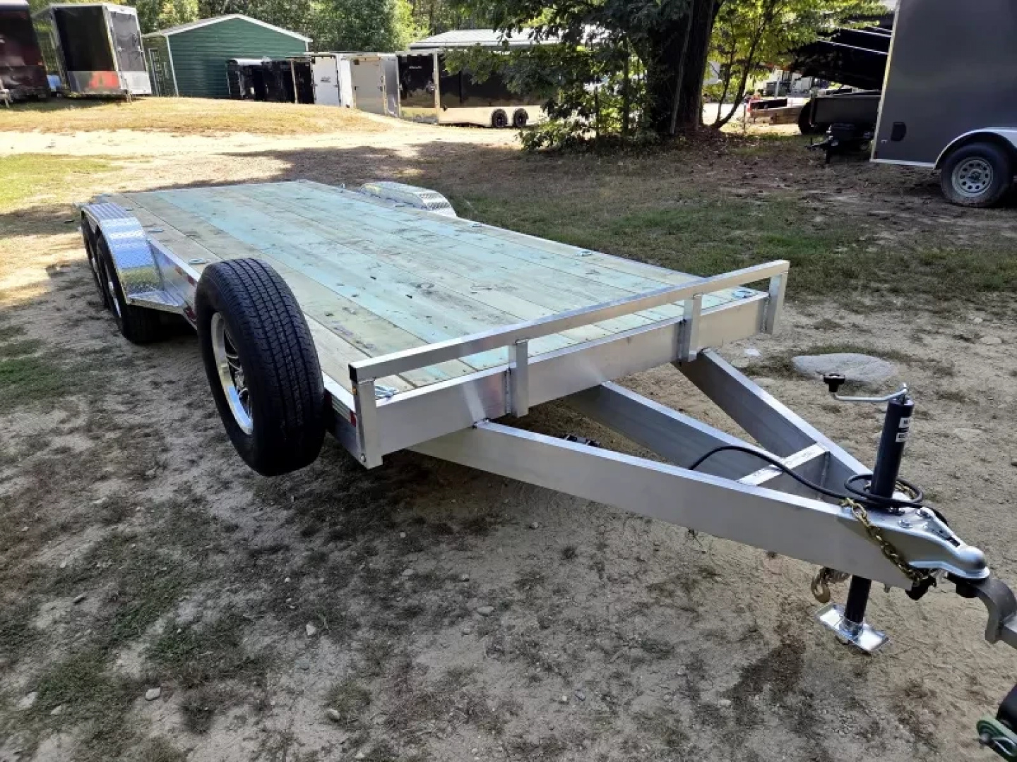 New 2026 7x22 14000lb gvwr aluminum equipment trailer with - Wolverine