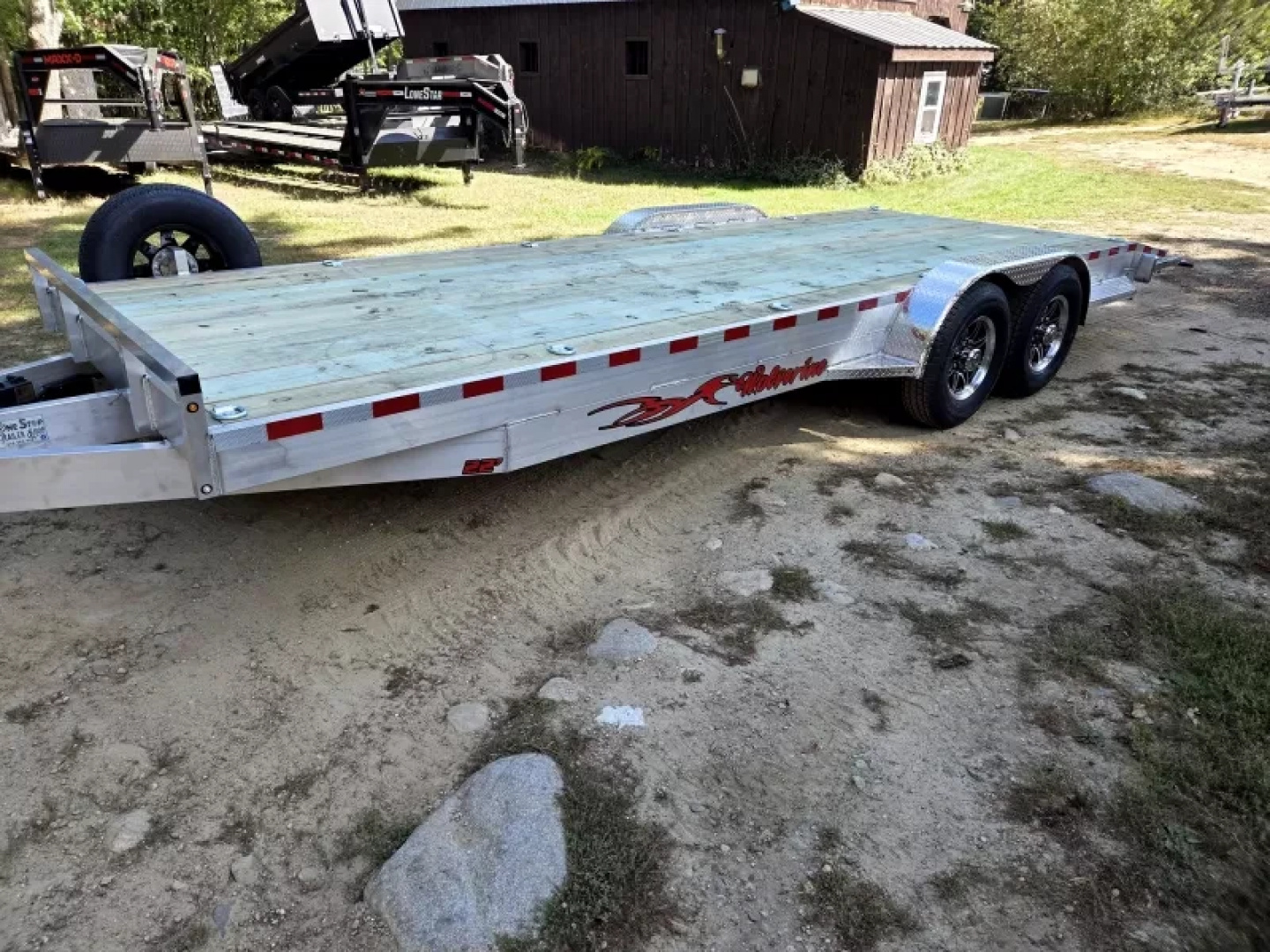 New 2026 7x22 14000lb gvwr aluminum equipment trailer with - Wolverine