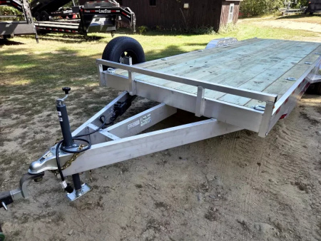 New 2026 7x22 14000lb gvwr aluminum equipment trailer with - Wolverine