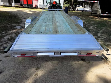 New 2026 7x22 14000lb gvwr aluminum equipment trailer with - Wolverine