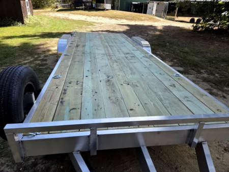 New 2026 7x22 14000lb gvwr aluminum equipment trailer with - Wolverine