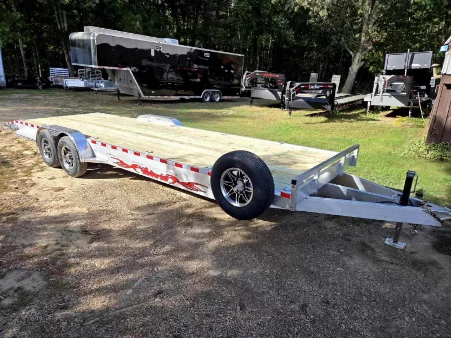 New 2026 7x26 14,000lb gvwr flatbed utility equipment trailer aluminum - Wolverine
