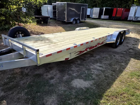 New 2026 7x26 14,000lb gvwr flatbed utility equipment trailer aluminum - Wolverine