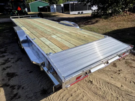 New 2026 7x26 14,000lb gvwr flatbed utility equipment trailer aluminum - Wolverine