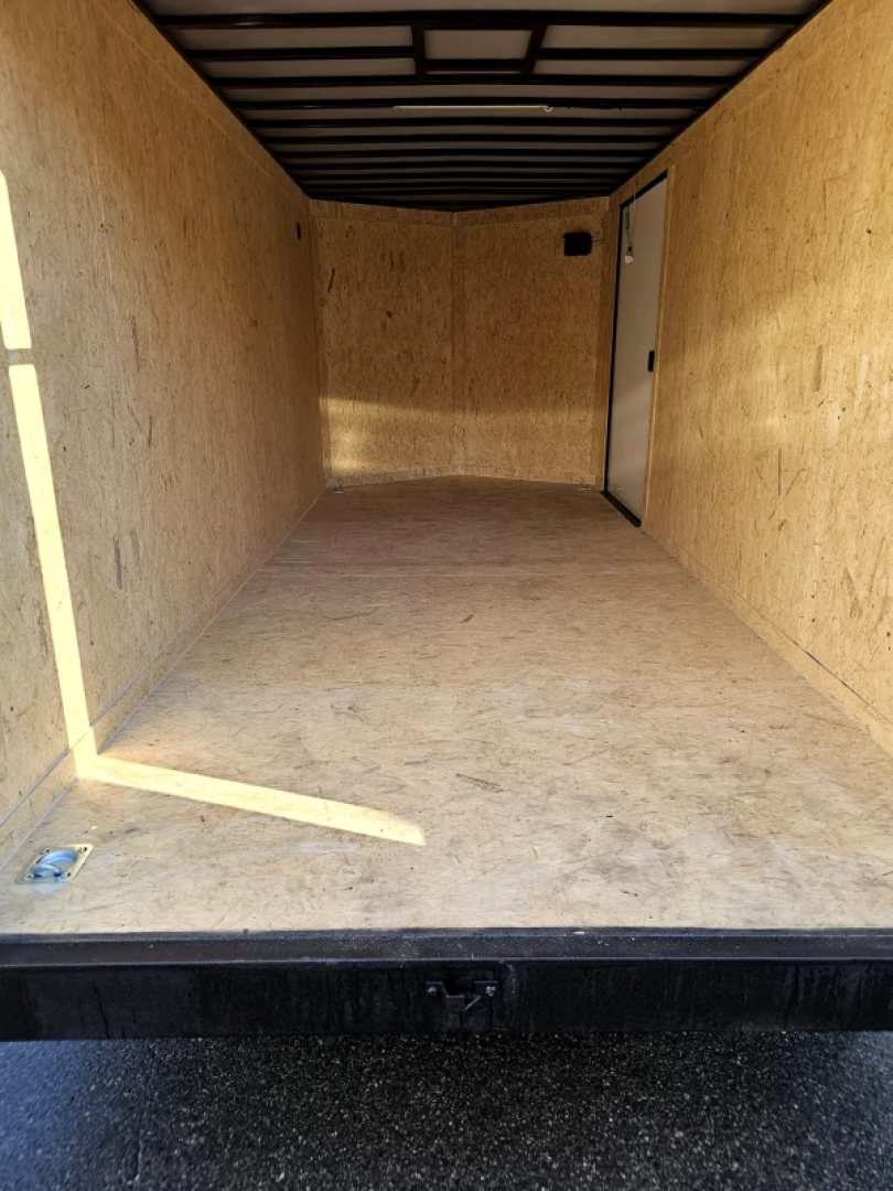 New 2025 7x16 contractor trailer with barn doors and ladder racks - Covered Wagon
