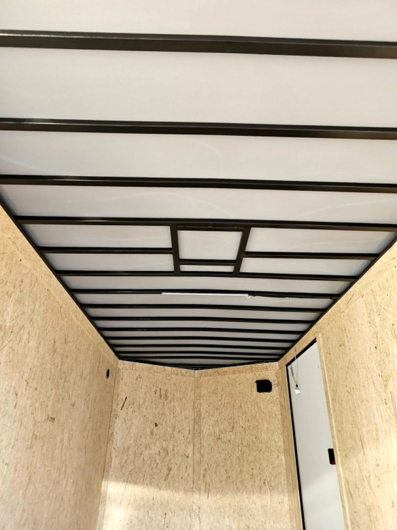 New 2025 7x16 contractor trailer with barn doors and ladder racks - Covered Wagon