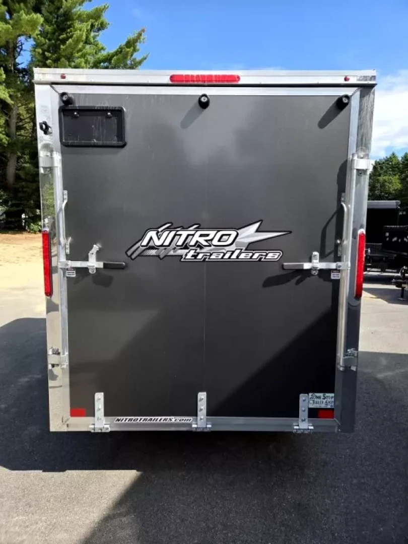 New 2026 6X10 ENCLOSED CARGO TRAILER FLAT FORNT WITH REAR RAMP TORSION AXLE - Nitro