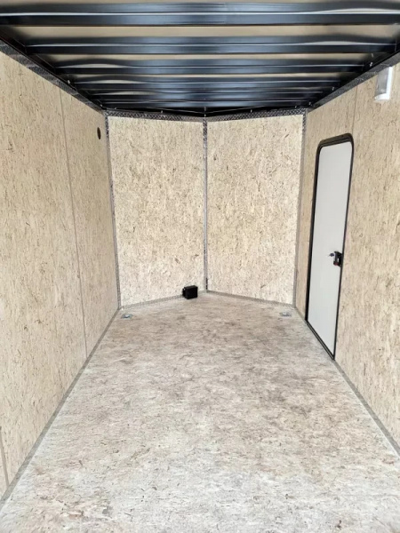 New 2026 7x14 Extra Height Cargo Trailer with black out trim package rear ramp - Legend Trailers