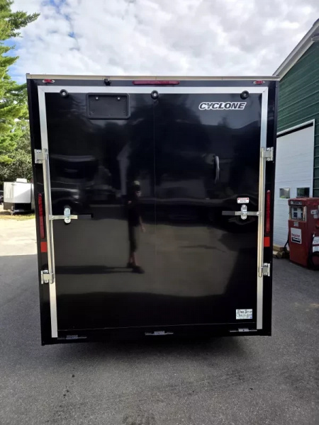 New 2026 7x14 Extra Height Cargo Trailer with black out trim package rear ramp - Legend Trailers