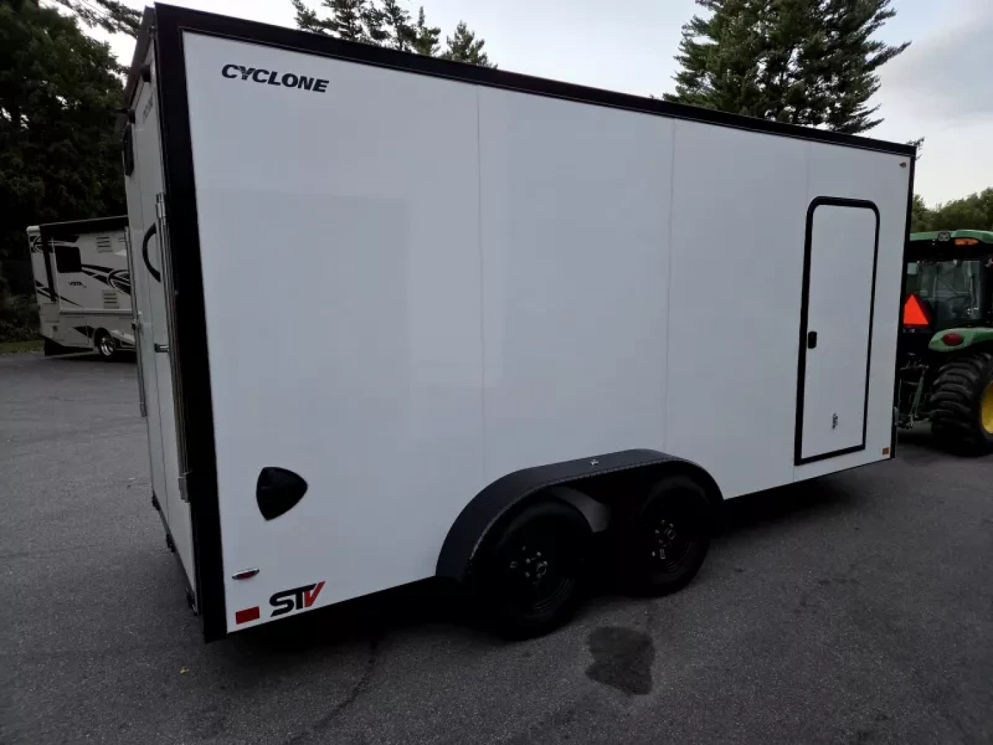 New 2026 7x16 extra height cargo trailer with black out package and torsion axles - Legend Trailers