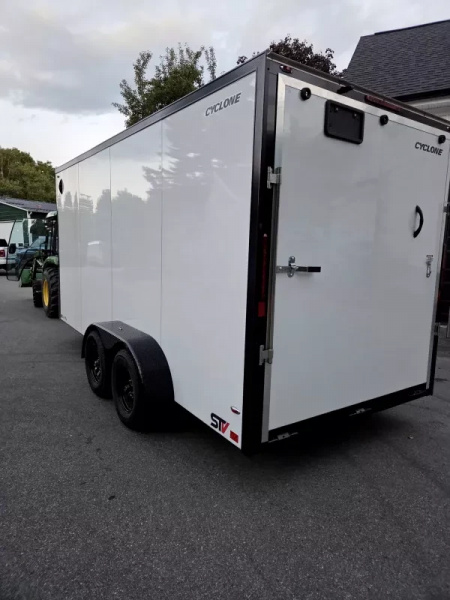 New 2026 7x16 extra height cargo trailer with black out package and torsion axles - Legend Trailers