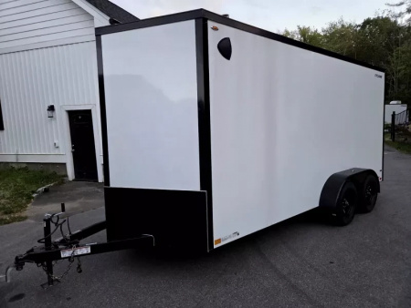 New 2026 7x16 extra height cargo trailer with black out package and torsion axles - Legend Trailers