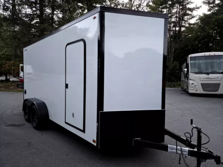 New 2026 7x16 extra height cargo trailer with black out package and torsion axles - Legend Trailers