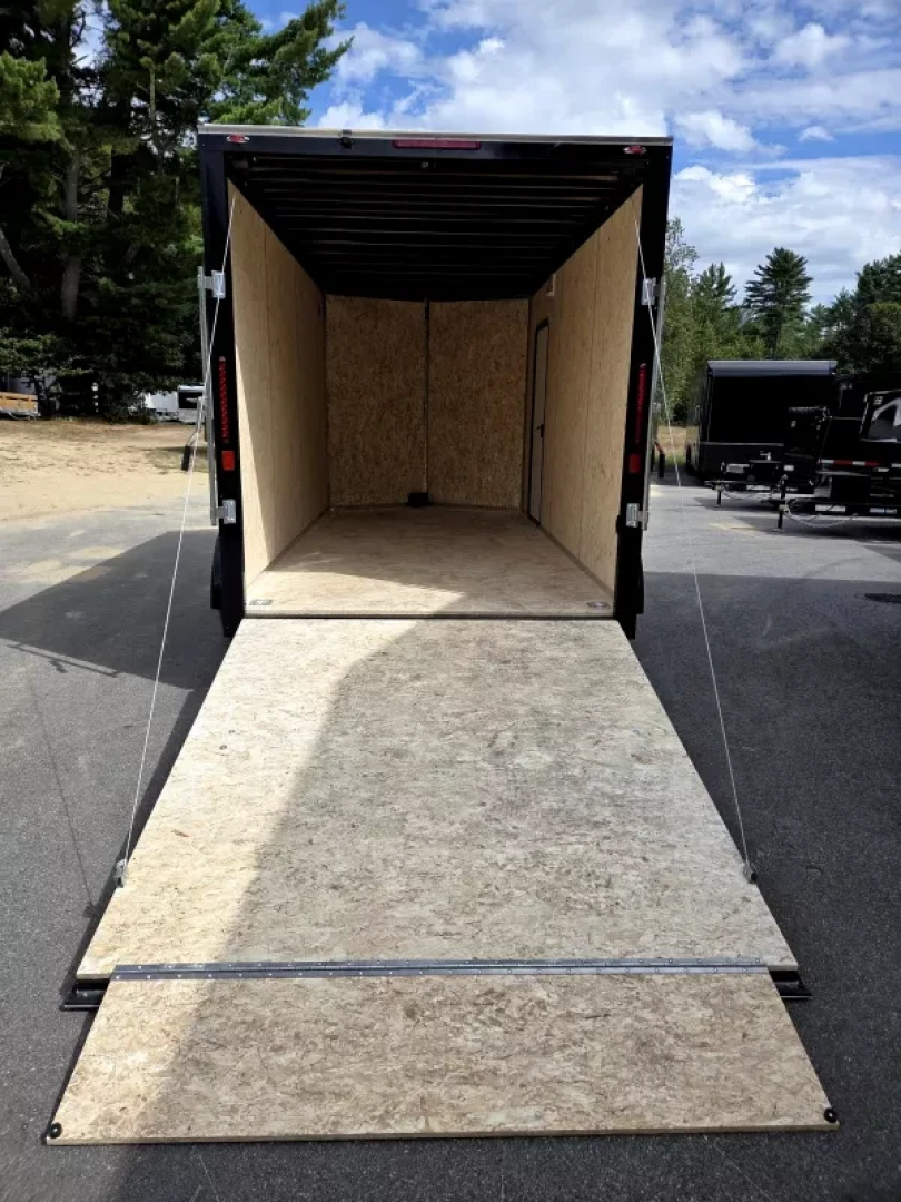 New 2026 7x16 extra height cargo trailer torsion axles with black out trim package and extra height - Legend Trailers