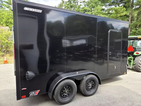 New 2026 7x16 extra height cargo trailer torsion axles with black out trim package and extra height - Legend Trailers