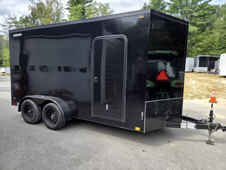 New 2026 7x16 extra height cargo trailer torsion axles with black out trim package and extra height - Legend Trailers