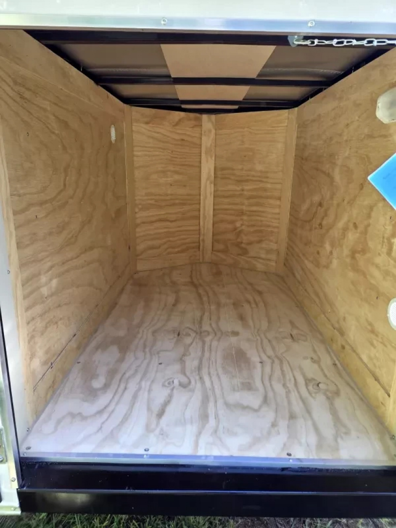 New 2026 4X6 Barn door enclosed cargo trailer white - Anvil Trailers