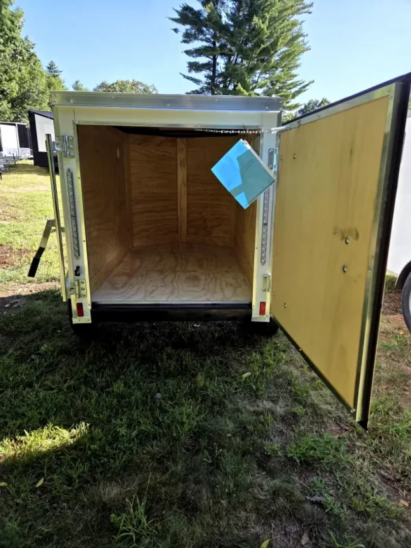 New 2026 4X6 Barn door enclosed cargo trailer white - Anvil Trailers