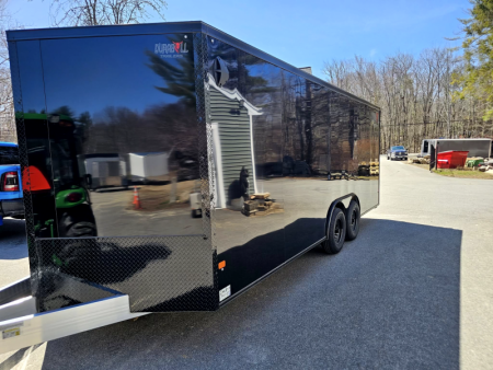 New 2025 8.5X20 999LB GVWR LAUMINUM CAR HAULER WITH BLACK OUT TIRM PACKAGE - DuraBull Trailers