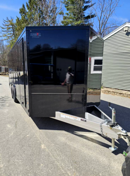 New 2025 8.5X20 999LB GVWR LAUMINUM CAR HAULER WITH BLACK OUT TIRM PACKAGE - DuraBull Trailers