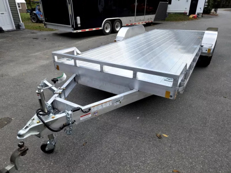 New 2026 7x20 aluminum car hauler flat bed utility trailer aluminum deck - High Country Trailers