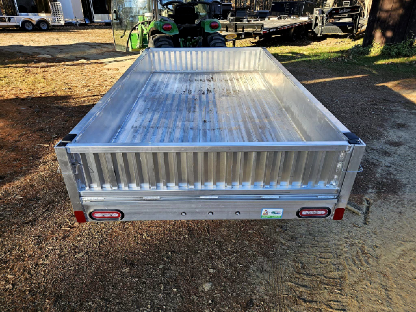 New 2025 4.5x8 aluminum dump trailer with ramps - Rance Aluminum Trailers