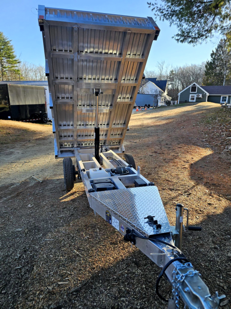 New 2025 4.5x8 aluminum dump trailer with ramps - Rance Aluminum Trailers