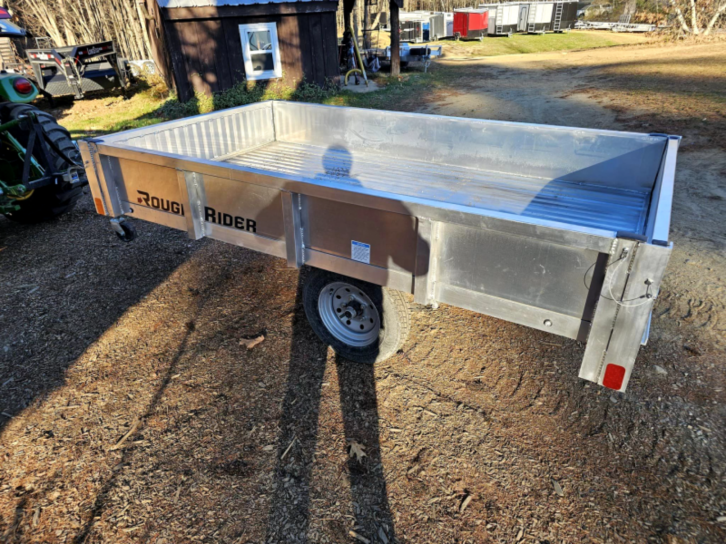 New 2025 4.5x8 aluminum dump trailer with ramps - Rance Aluminum Trailers