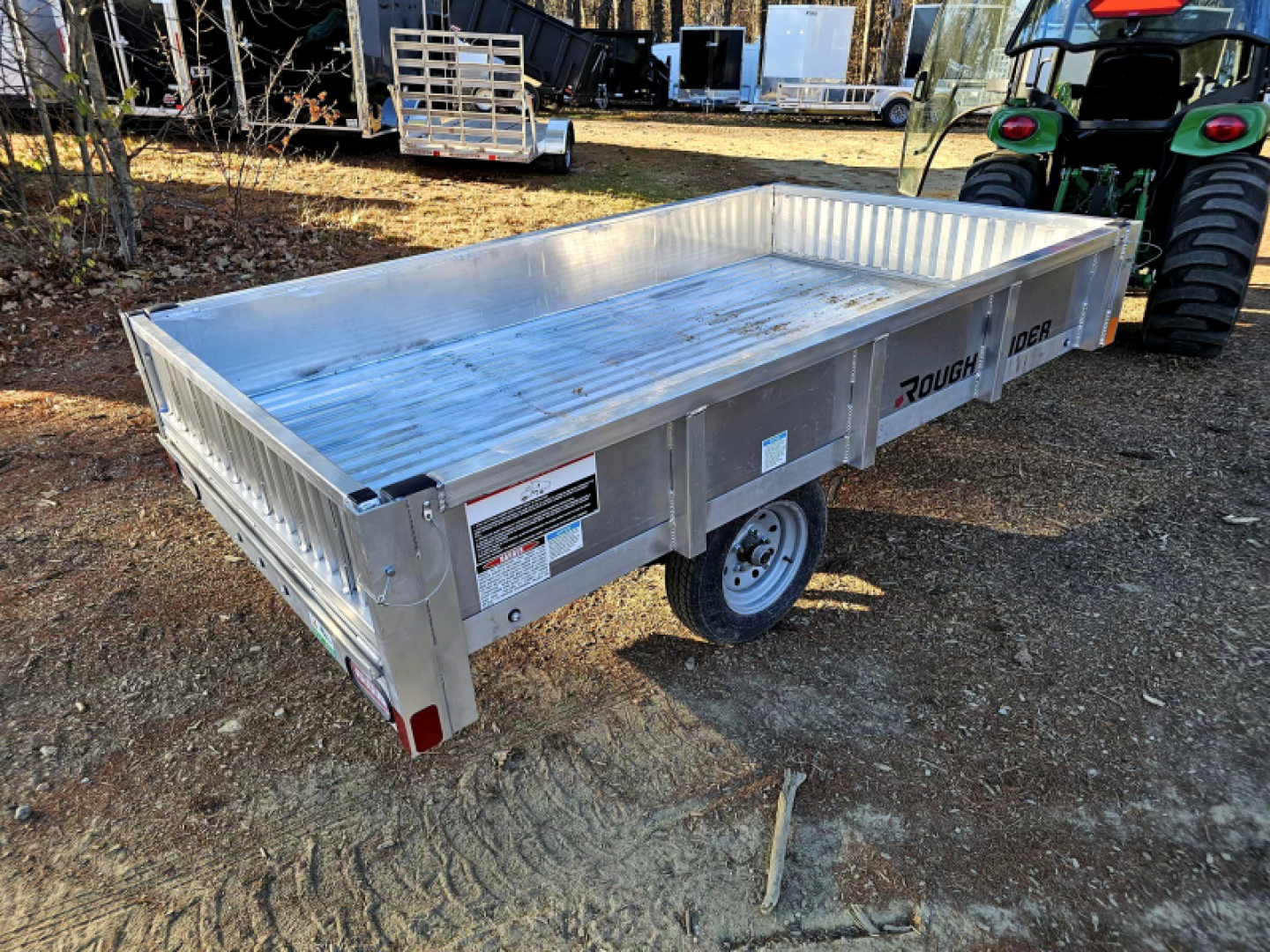New 2025 4.5x8 aluminum dump trailer with ramps - Rance Aluminum Trailers