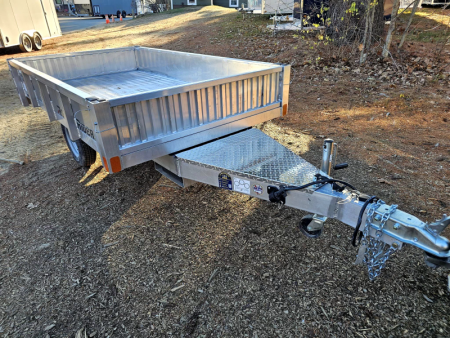 New 2025 4.5x8 aluminum dump trailer with ramps - Rance Aluminum Trailers