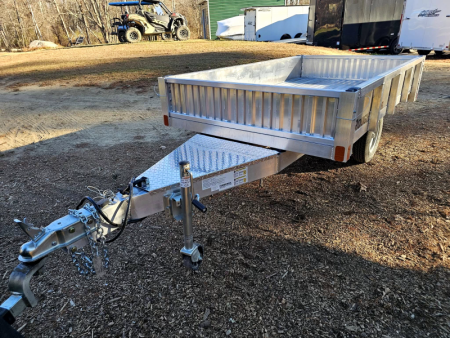 New 2025 4.5x8 aluminum dump trailer with ramps - Rance Aluminum Trailers
