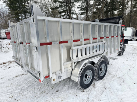 New 2024 7x14 14k gvwr aluminum dump trailer high sides - High Country Trailers