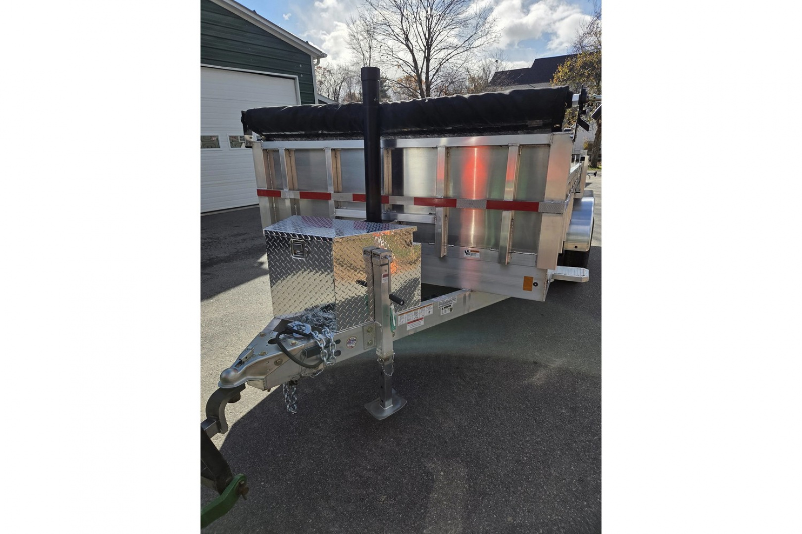 New 2026 7x16 14000lb gvwr dump trailer with ramps and tarp kit - High Country Trailers