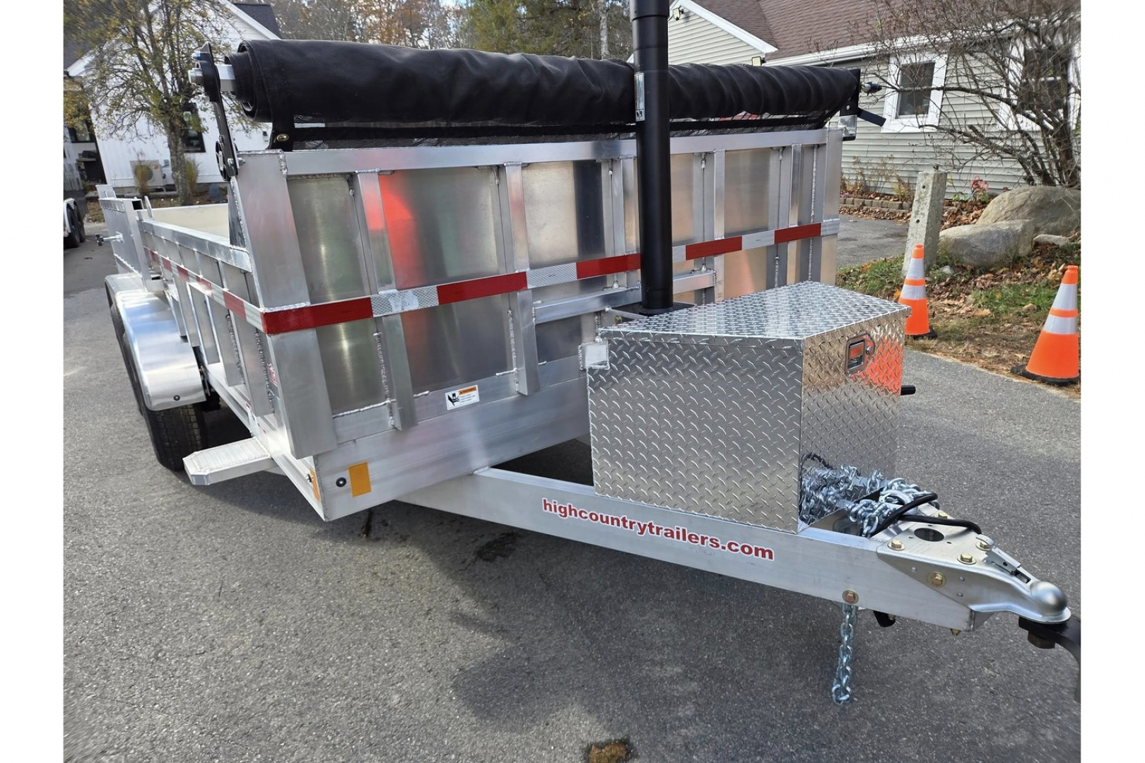 New 2026 7x16 14000lb gvwr dump trailer with ramps and tarp kit - High Country Trailers