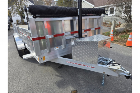 New 2026 7x16 14000lb gvwr dump trailer with ramps and tarp kit - High Country Trailers
