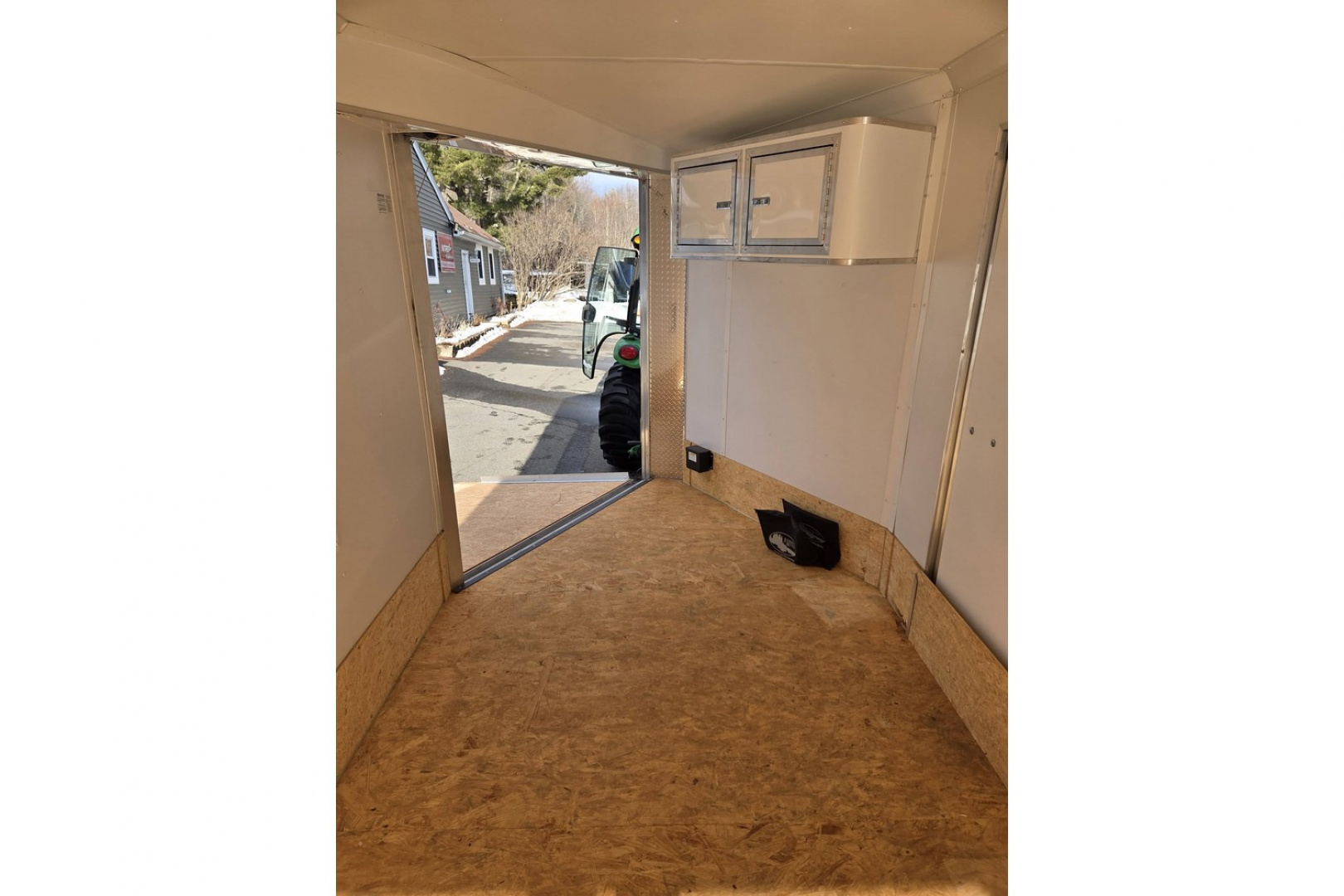 New 2023 7x20 aluminum snowmobile trailer 3 or 4 place left over wit extra height and upgrades - Rance Aluminum Trailers