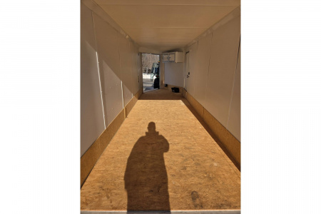 New 2023 7x20 aluminum snowmobile trailer 3 or 4 place left over wit extra height and upgrades - Rance Aluminum Trailers