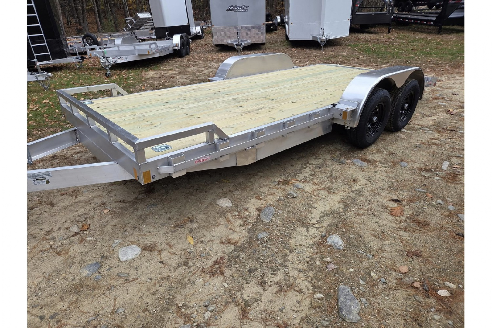 New 2026 7x18 aluminum car trailer utility trailer with upgrades 9990lb gvwr - High Country Trailers