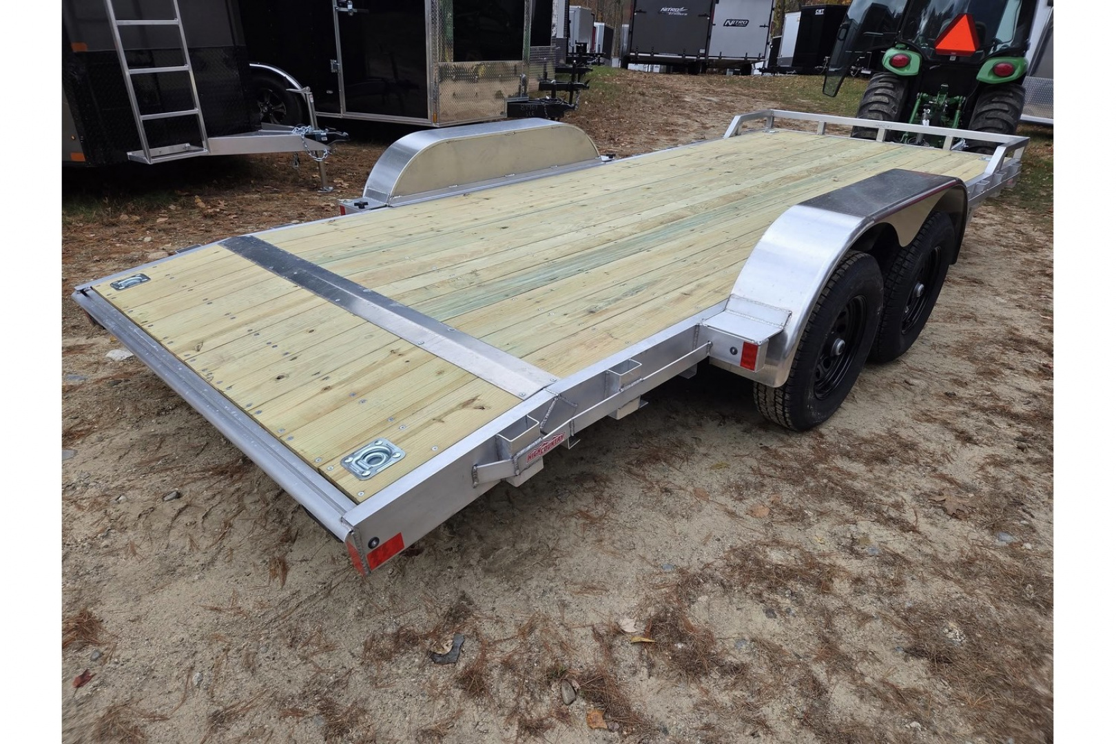 New 2026 7x18 aluminum car trailer utility trailer with upgrades 9990lb gvwr - High Country Trailers