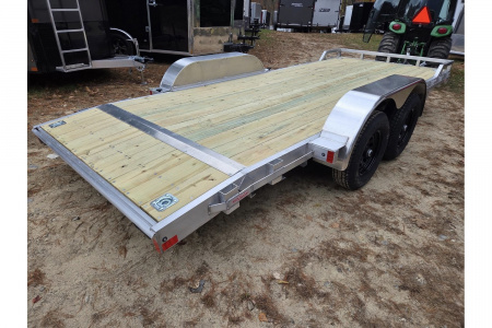 New 2026 7x18 aluminum car trailer utility trailer with upgrades 9990lb gvwr - High Country Trailers