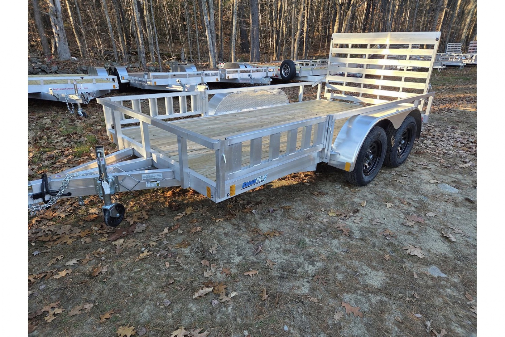 New 2026 6.5x14 aluminum utility trailer dual axle with atv ramp kit - High Country Trailers