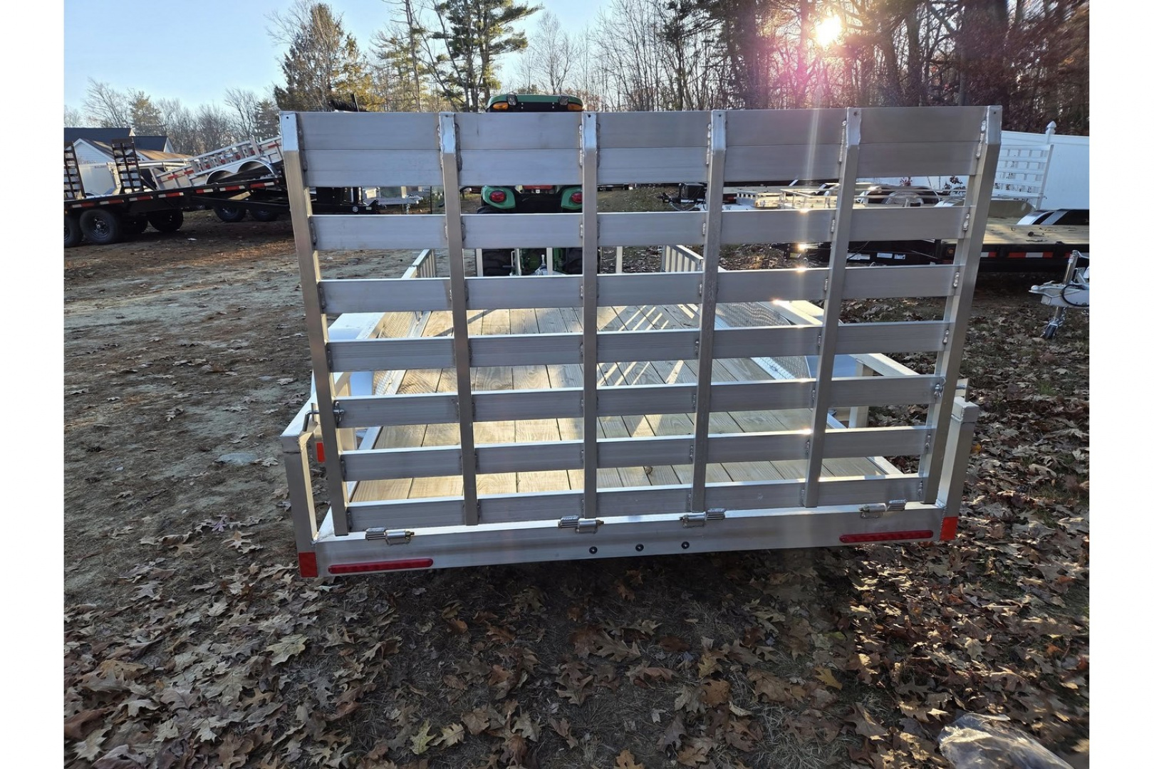 New 2026 6.5x14 aluminum utility trailer dual axle with atv ramp kit - High Country Trailers